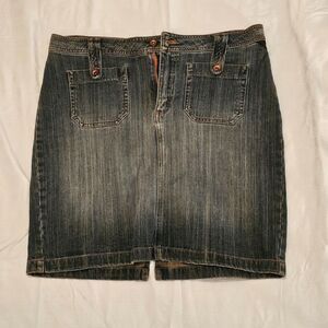Riders Copper Collection Womens Jean Skirt 13/14M Stretch Juniors Denim Pockets